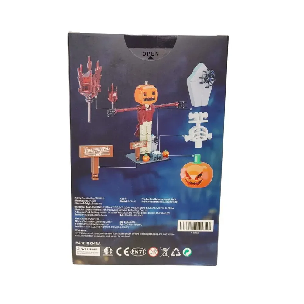 Horror Halloween Pumpkin King Night & Before Christmas 2 Box Building Set Toys